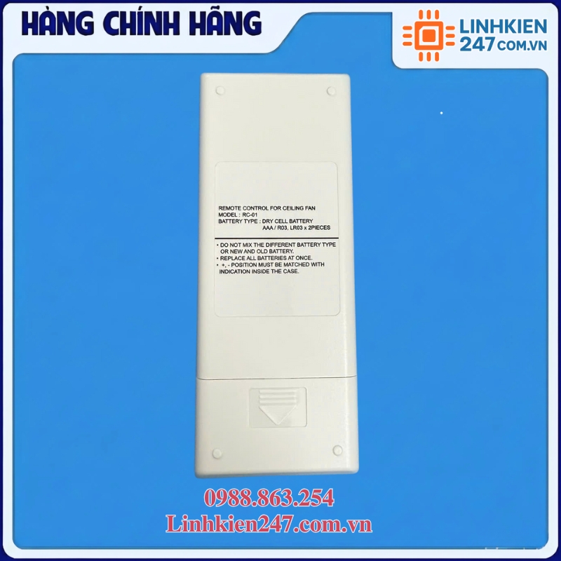 Điều Khiển Quạt Trần Mitsubishi C56-RW4, C56-RW5, C56-RA – Mã F13305U27 (Hàng Thay Thế Cao Cấp) - Ảnh 4