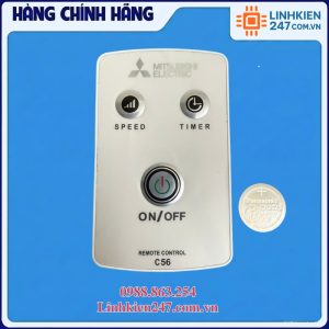 Điều Khiển Quạt Trần Mitsubishi C56-RQ4 / C56-RQ5 (F13302P00) – Remote Chính Hãng, Giá Tốt