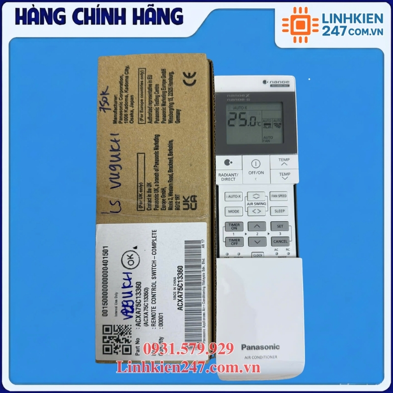 Điều Khiển Điều Hòa Panasonic Chính Hãng Điều Khiển Điều Hòa Panasonic Chính Hãng
