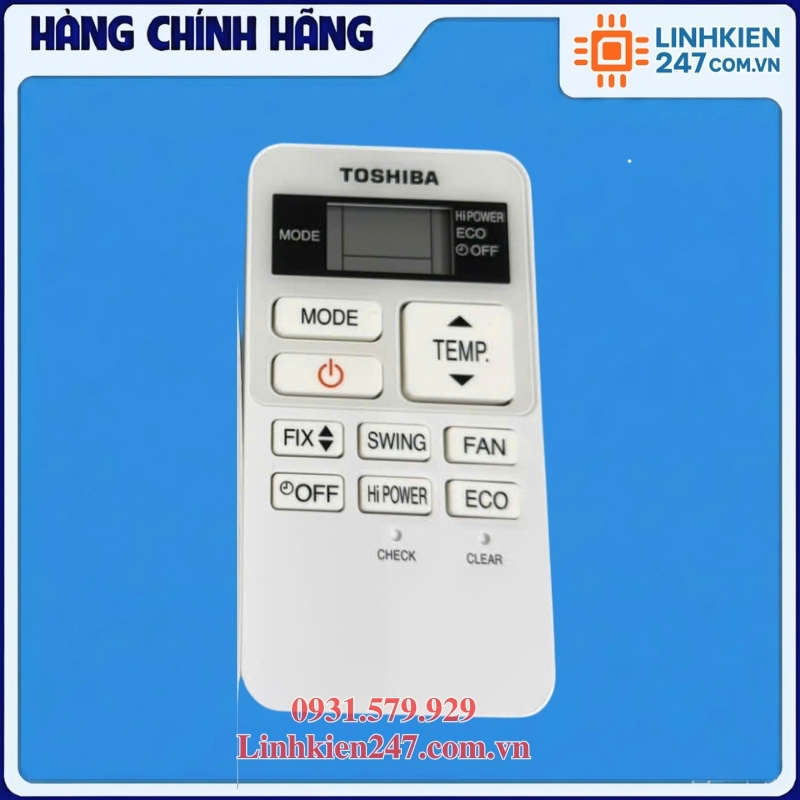 Điều Khiển Điều Hòa Toshiba Chính Hãng | Remote Cho RAS-H10S4, RAS-H10Z1, RAS-H13H2, RAS-H24, RAS-H13, RAS-H18C, RAS-H18Q
