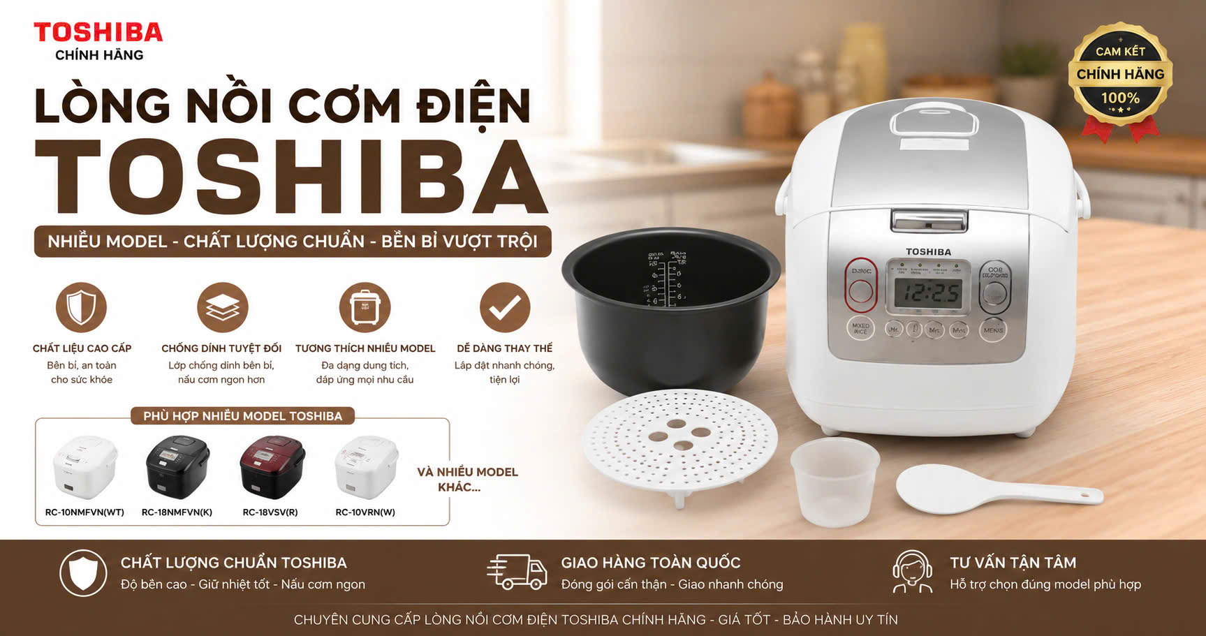 Lòng nồi Toshiba chính hãng mới 100% Lòng nồi Toshiba chính hãng mới 100%