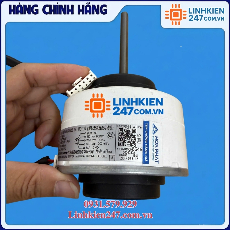 Motor Quạt Dàn Lạnh Điều Hòa Funiki HIC18TMU-I / HIC18MMC-I / HIH24TMU-I Mã 1050120226117 Chính Hãng - Ảnh 2