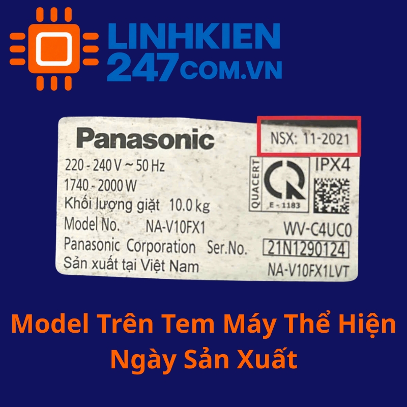 Bo mạch nguồn máy giặt Panasonic