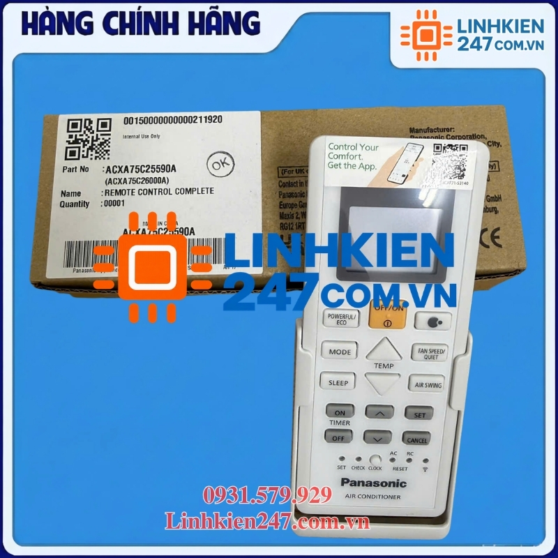 Điều Khiển Từ Xa Điều Hòa Panasonic Chính Hãng Điều Khiển Từ Xa Điều Hòa Panasonic Chính Hãng