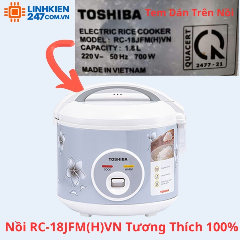 Ruột Nồi Cơm Toshiba RC-18JFM Chính Hãng Ruột Nồi Cơm Toshiba RC-18JFM Chính Hãng