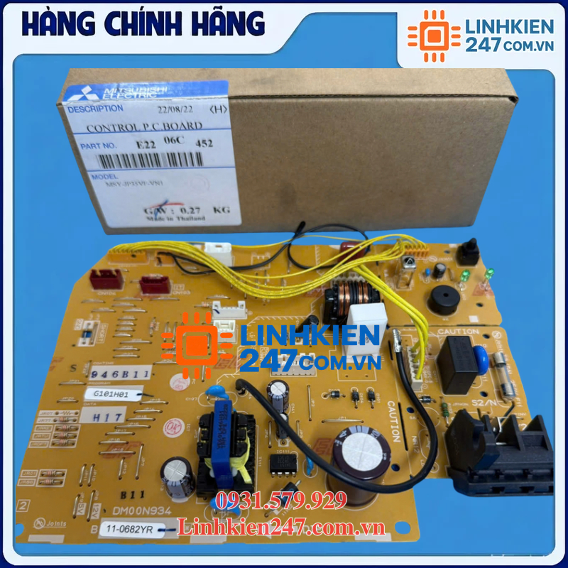 Bo mạch điều khiển dàn lạnh điều hòa Mitsubishi MSY-JP25VF mã E225U6452 Bo mạch điều khiển dàn lạnh điều hòa Mitsubishi MSY-JP25VF mã E225U6452
