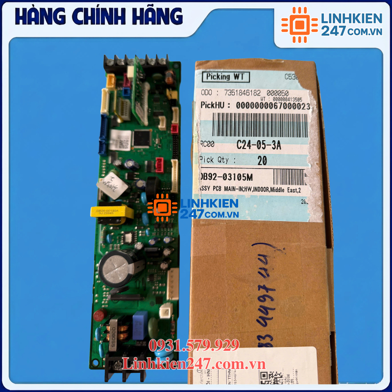 Bo Mạch Điều Khiển Điều Hòa Âm Trần Samsung AC071TN4DKC Mã DB92-03105M Bo Mạch Điều Khiển Điều Hòa Âm Trần Samsung AC071TN4DKC Mã DB92-03105M