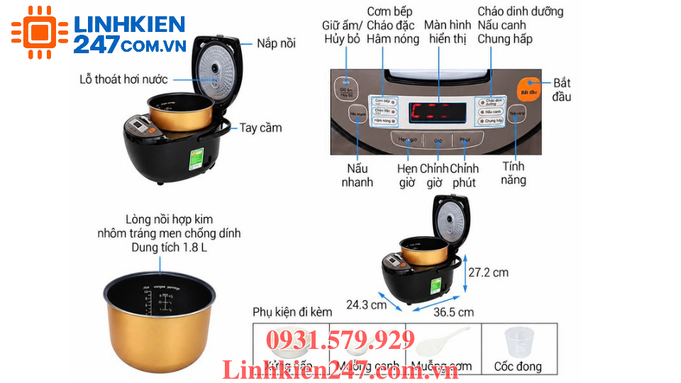 Lòng Ruột Nồi Cơm Điện Midea MB-FS5018B