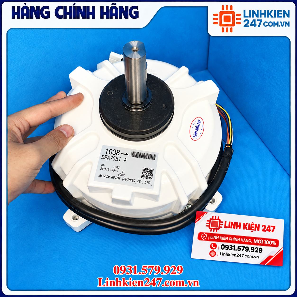 Motor Quạt Dàn Nóng Daikin VRV IV 5011893 DFA75B1 600W Motor Quạt Dàn Nóng Daikin VRV IV 5011893 DFA75B1 600W