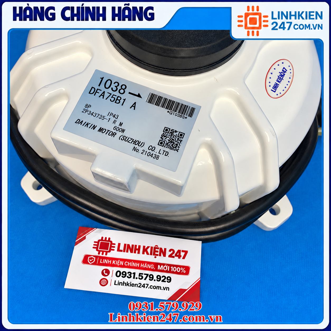 Motor Quạt Dàn Nóng Daikin VRV IV 5011893 DFA75B1 600W Motor Quạt Dàn Nóng Daikin VRV IV 5011893 DFA75B1 600W