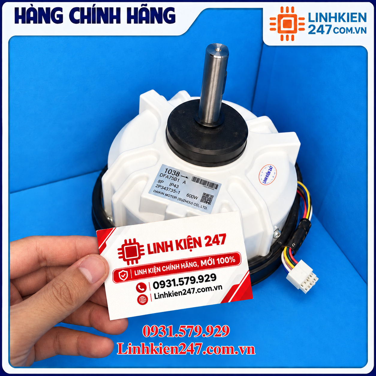 Motor Quạt Dàn Nóng Daikin VRV IV 5011893 DFA75B1 600W Motor Quạt Dàn Nóng Daikin VRV IV 5011893 DFA75B1 600W