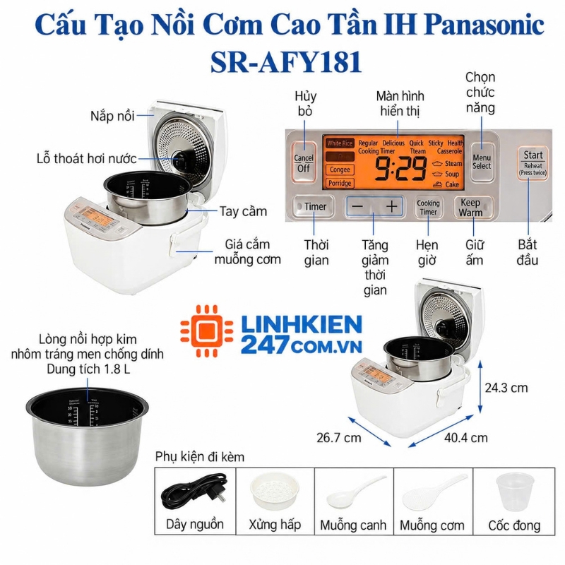 Ruột Nồi Cơm Điện Tử Cao Tần Panasonic SR-AFY181