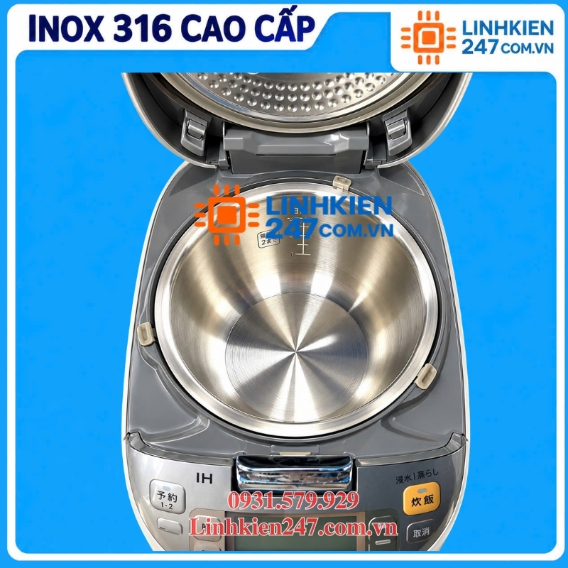 Lòng Ruột Inox 316 Thay Thế Cho Nồi Cơm Nội Địa Nhật Điện 100V Lòng Ruột Inox 316 Thay Thế Cho Nồi Cơm Nội Địa Nhật Điện 100V