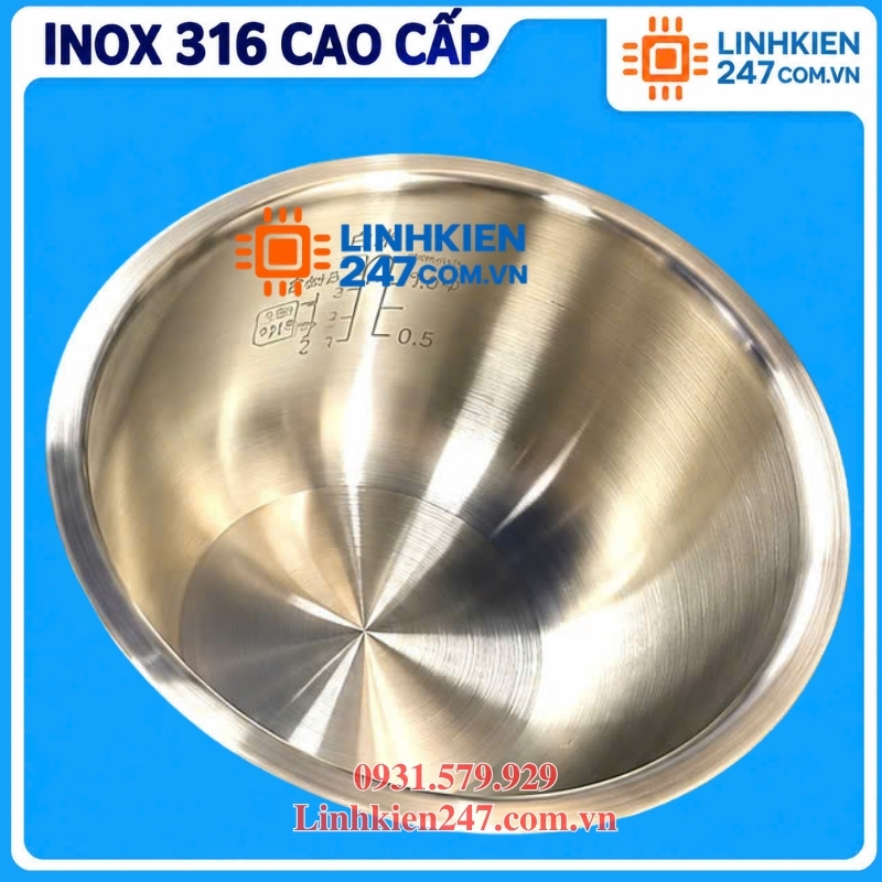 Lòng Ruột Inox 316 Thay Thế Cho Nồi Cơm Nội Địa Nhật Điện 100V Lòng Ruột Inox 316 Thay Thế Cho Nồi Cơm Nội Địa Nhật Điện 100V